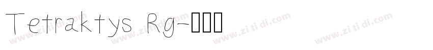 Tetraktys Rg字体转换
